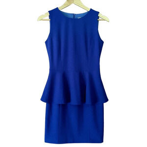 Diane von Furstenburg Dress Peplum Sleeveless Size Small
